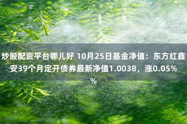 炒股配资平台哪儿好 10月25日基金净值：东方红鑫安39个月定开债券最新净值1.0038，涨0.05%